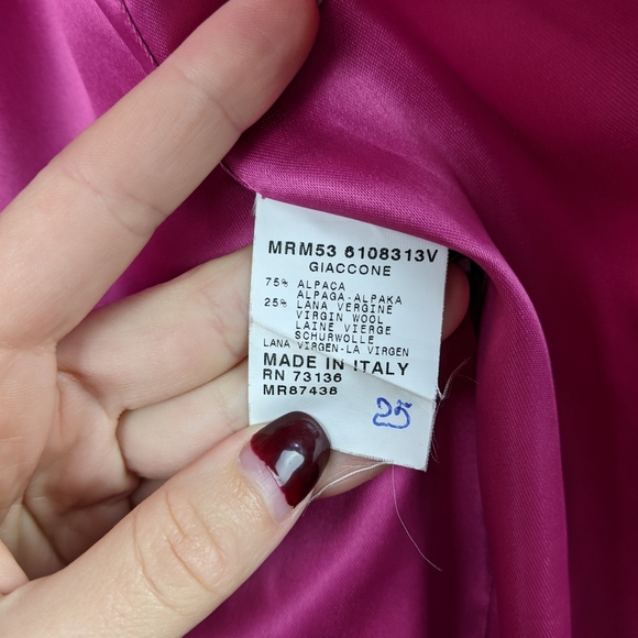 Max Mara Pink Alpaca Wool Teddy Coat - Picture 13 of 16